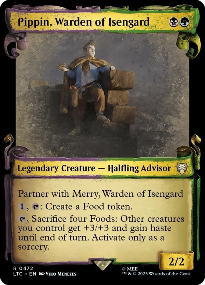 pippin mtg card MTG Pippin, Warden of Isengard *EXTENDED ART* LOTR Commander 0146 NM