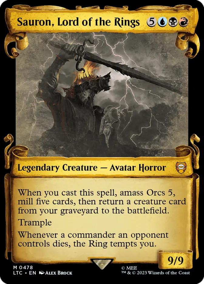 sauron mtg commander deck Sauron, The Dark Lord Tales of Middle Magic the Gathering (MTG) cards