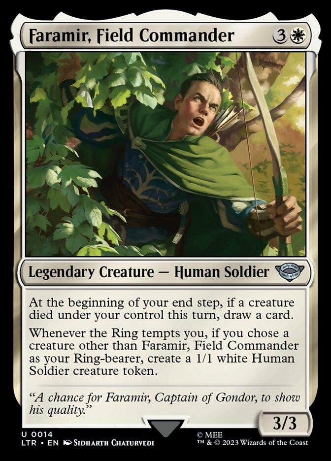 ring bearer card mtg LOTR Tracker (3D Printed) If a land card is revealed this way Faramir, Field Commander | The