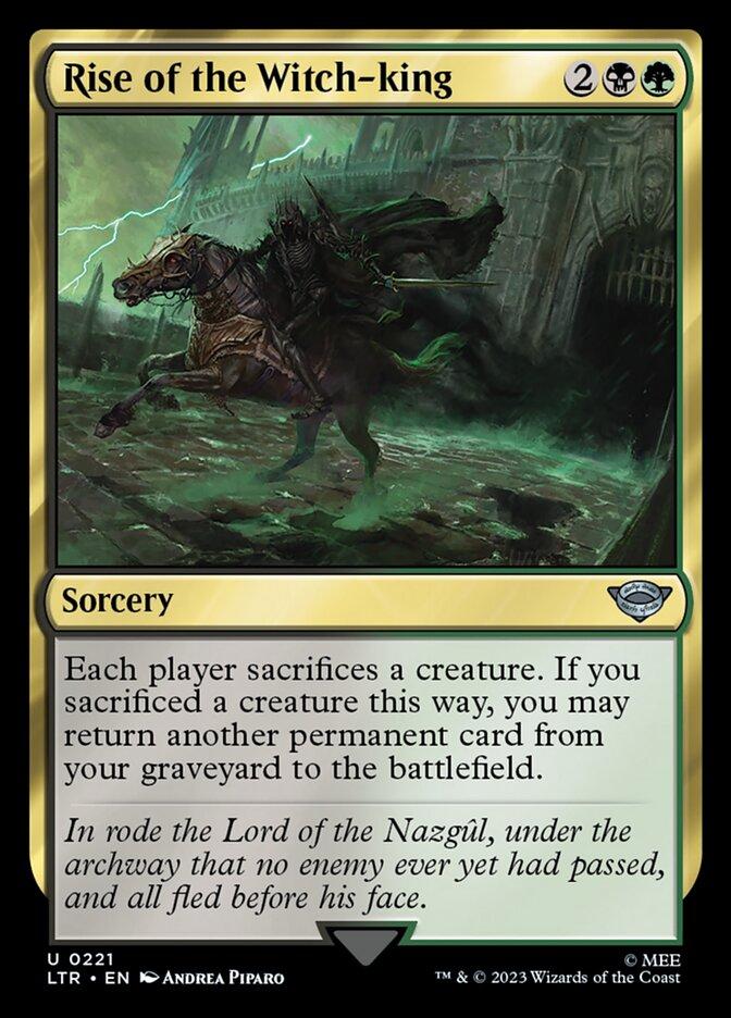 mtg flight of the witch king cards Lord Rings - Scene Box Only one card has been printed of The One Ring (Serialized 001 of 001) MTG Tales of Middle-Earth LOTR