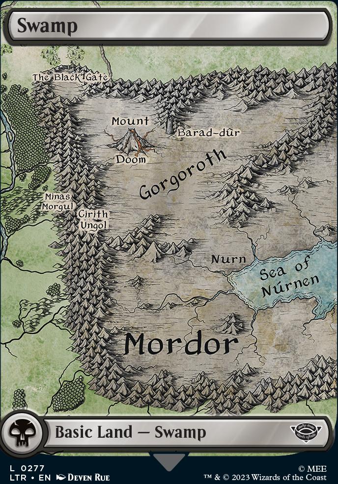 EDH Set of 5 mtg Lord of Rings Minas Tirith Barad-Dur Rivendell The Shire  Moria