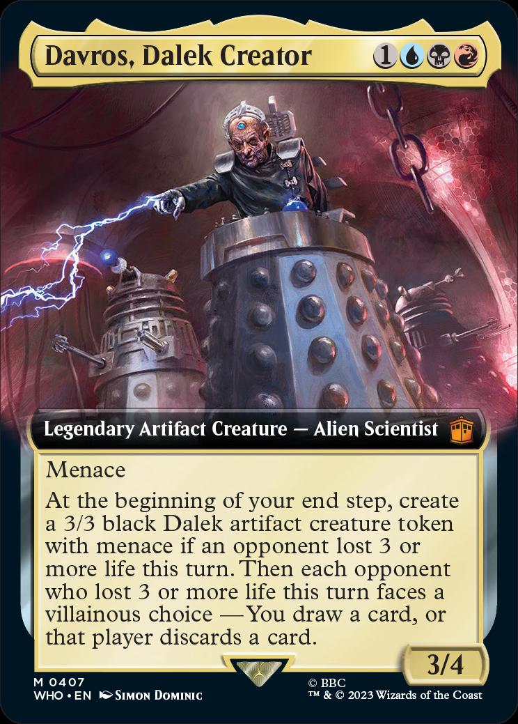 mtg full art card maker Davros, Dalek Creator | Universes Beyond: Doctor Who Variants | Standard The Gathering Borderless Fullart Dual-Faced Frames? |
