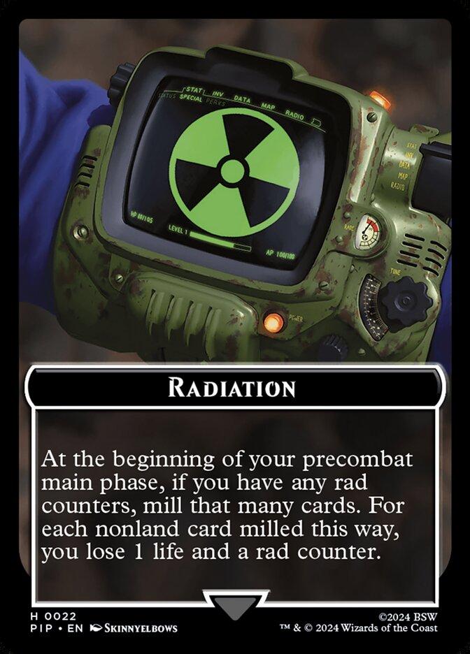 mtg radiation cards Radiation Token | Universes Beyond: Fallout Foil | Commander