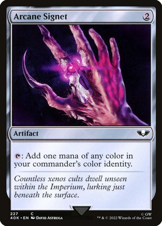 Arcane Signet | Universes Beyond: Warhammer 40,000 Foil | Commander ...