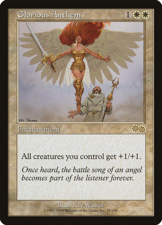 anthem cards mtg Glorious (Super Series) Green creatures you control get +1/+1 Magic the Gathering [064] TENTH