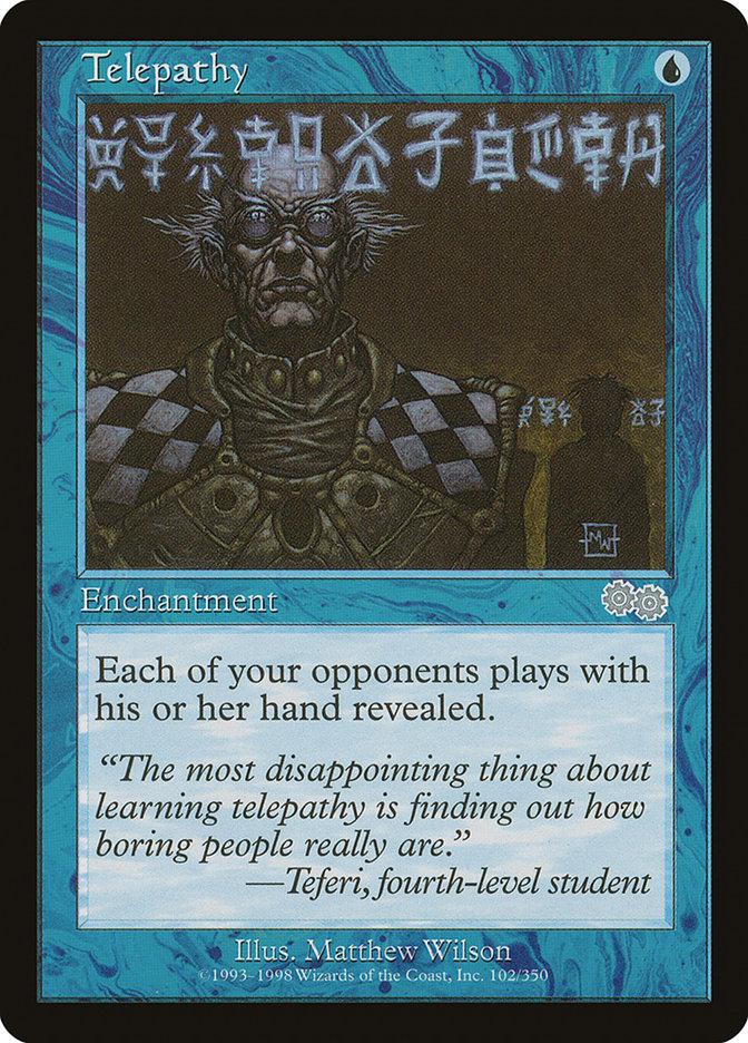 cards like telepathy mtg Magic The Gathering - that player draws a card. If you're playing storm, this
