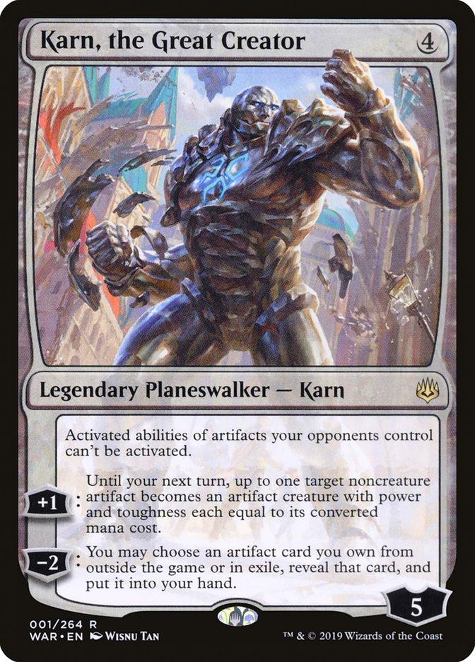 Magic the Gathering War of the Spark Rare Karn, the Great Creator #1