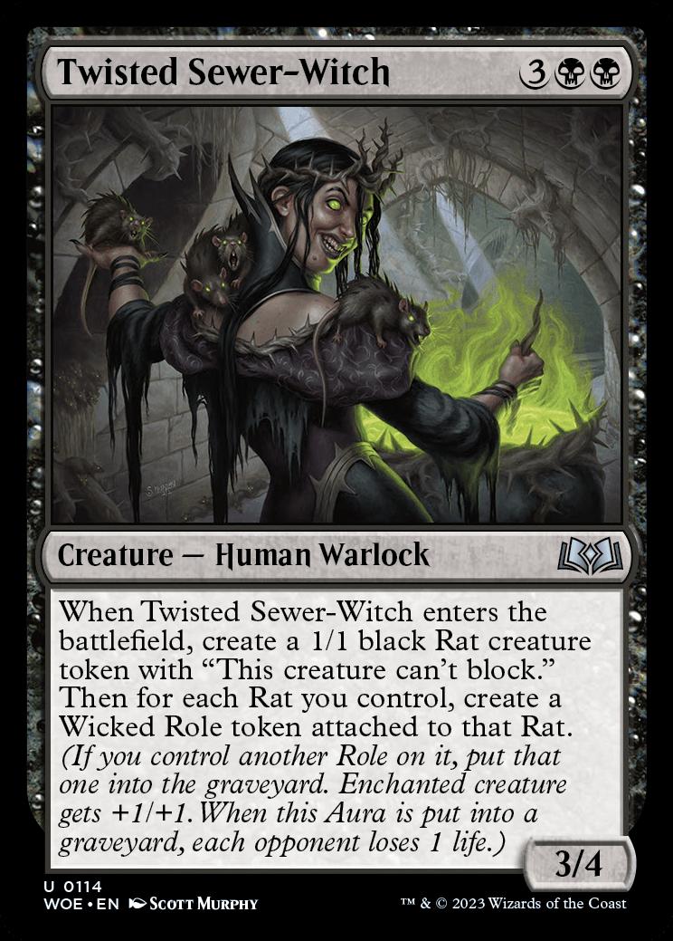 wicked role cards mtg Twisted Sewer-Witch | Wilds of Eldraine | Standard